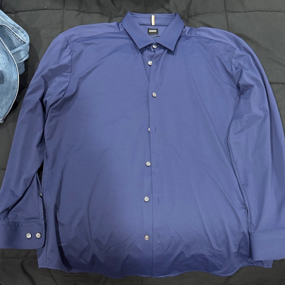 Hugo Boss Navy Dress Shirt